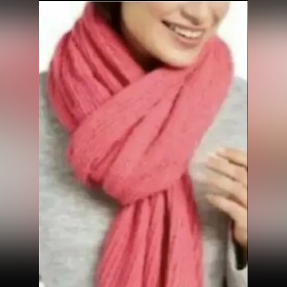 INC INTERNATIONAL CONCEPTS Women's Twisted Rib Muffler Scarf Fuchsia pink NWT
